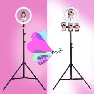 ĐÈN LIVESTREAM 26CM 4 KẸP ĐIỆN THOẠI  KÈM CHÂN 2M MẪU MỚI