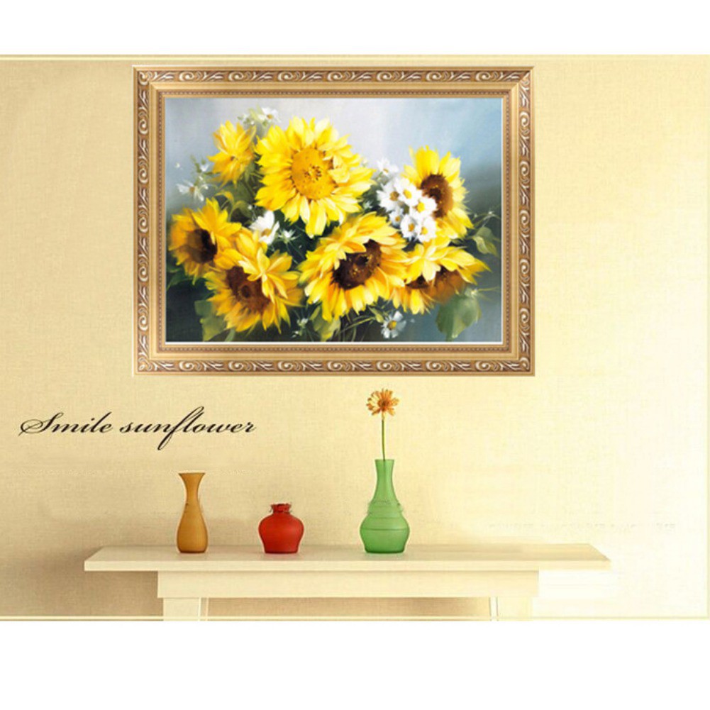 Tranh đính đá tự làm trang trí nhà 5D hình hoa hướng dương | BigBuy360 - bigbuy360.vn
