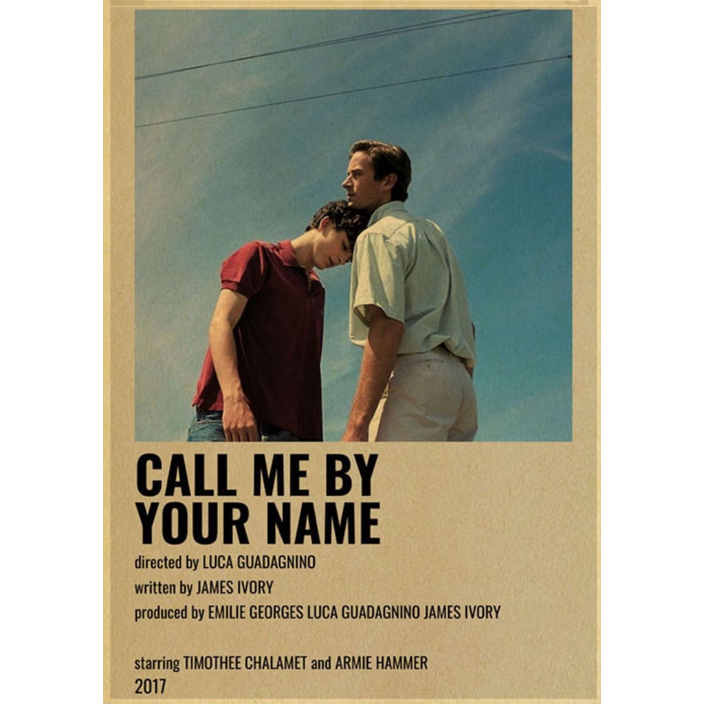 Sticker Áp Phích Phim Call Me By Your Name / Pulp Fiction Nghệ Thuật DIY Dán Tường Trang Trí Quán Cà Phê / Bar / Quà Tặng
