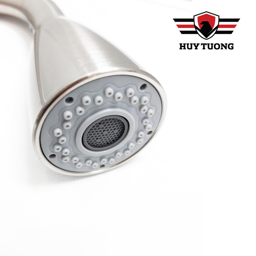 Vòi rửa bát nóng lạnh Inox SUS304 rút dây 2 chế độ, vòi rửa chén bát xịt nước nóng lạnh xoay 360 độ cao cấp - Huy Tưởng