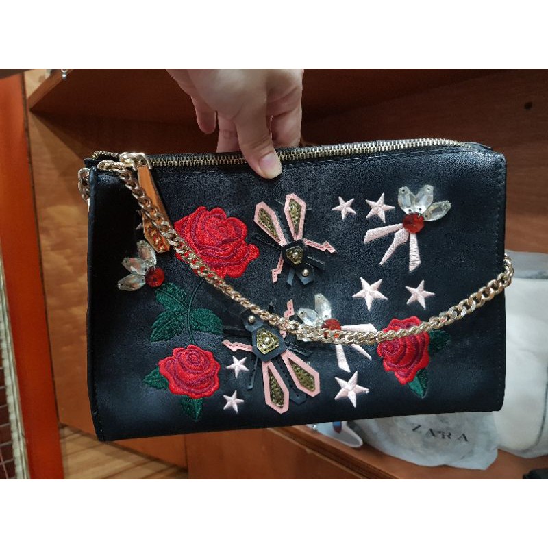 Pass túi zara thêu authentic