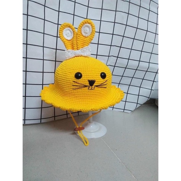 Mũ sợi len thú cho bé yêu(nhận gắn tên bé)