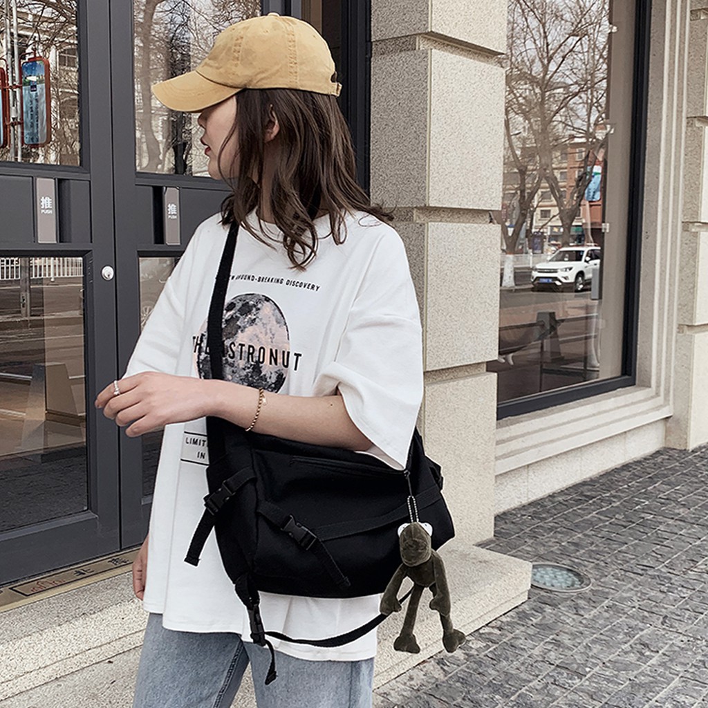 Túi vải 🍒 Túi Đeo Chéo Canvas size to phong cách streetwear TT002T