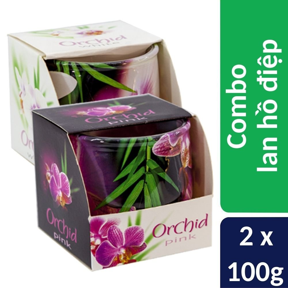 Combo 2 Ly nến thơm tinh dầu Bartek 100g - lan hồ điệp