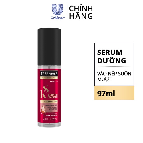 ﺴSerum Dưỡng Tóc TRESEMME Keratin Smooth Xịt tạo kiểu Dầu Marula & Vào Nếp Bóng Mượt 97ml