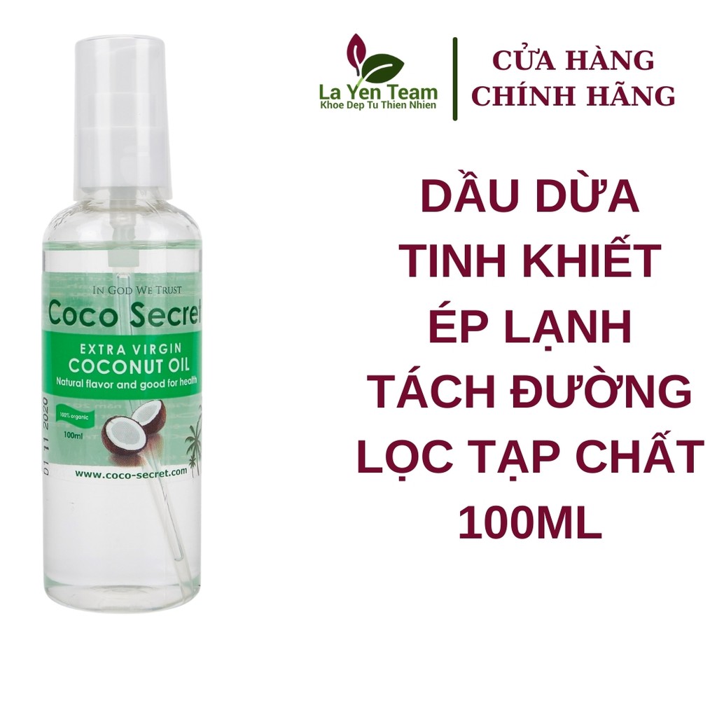 Dầu Dừa Tinh Khiết Coco Secret 100ml Làm Đẹp Từ Trong Ra Ngoài