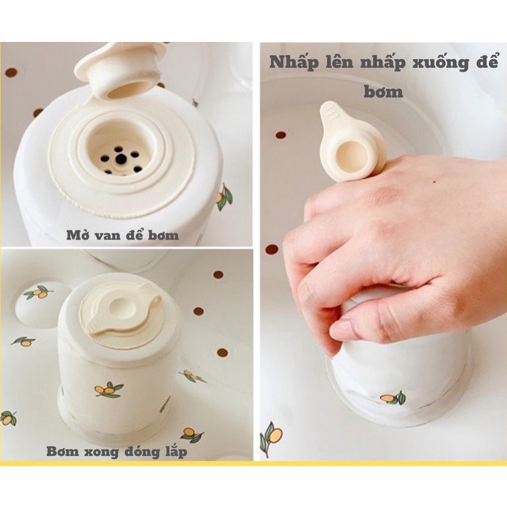 Ghế hơi , ghế phao tập ngồi cho bé BEPIKA cao cấp phong cách Hàn Quốc tiện lợi - Tặng 1 Yếm