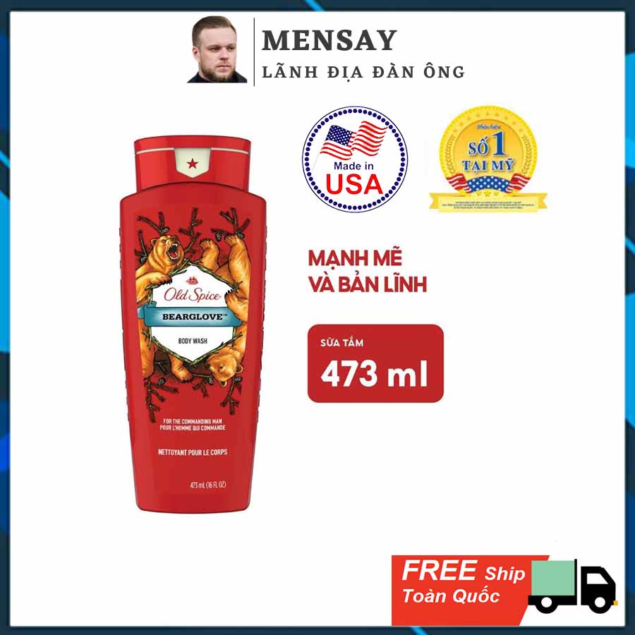 Sữa tắm Old Spice, gel tắm cao cấp Old Spice 473ml - nhập khẩu Mỹ