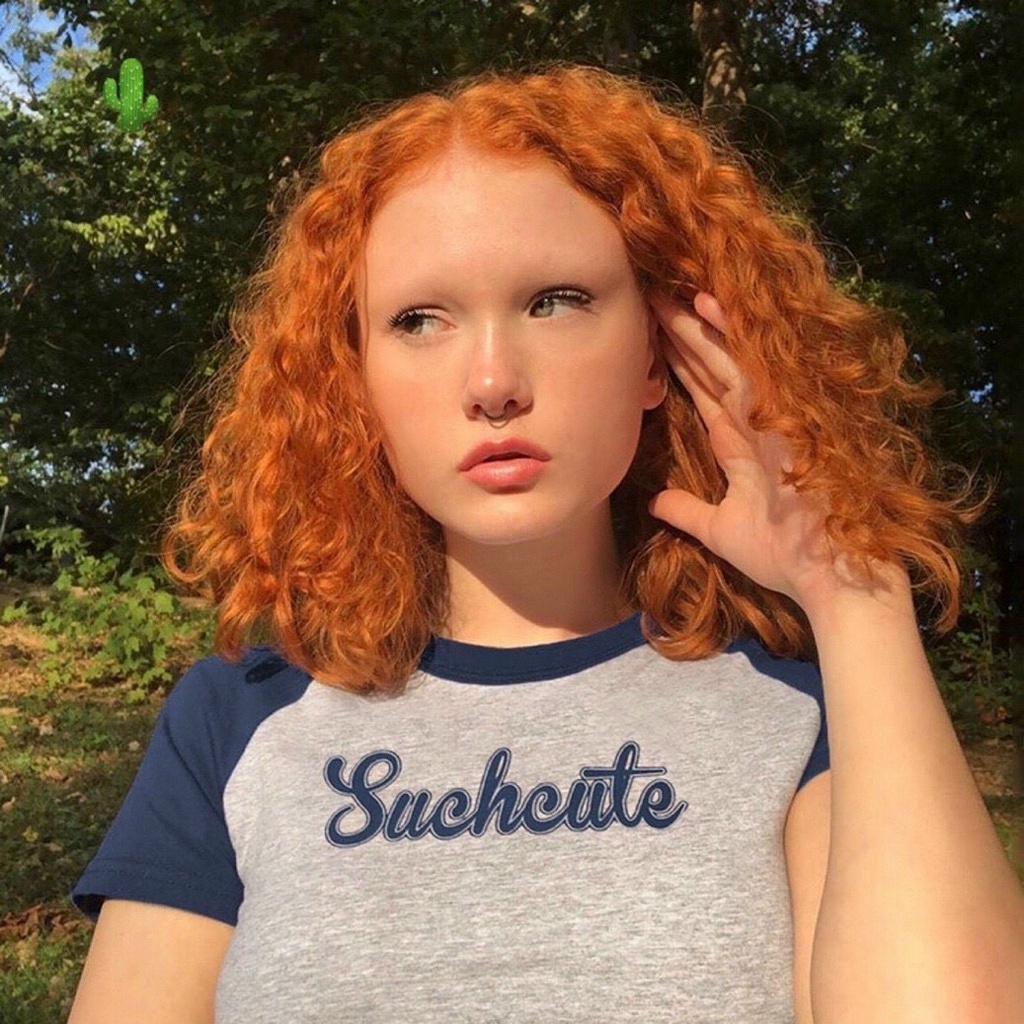 áo croptop raplang màu xanh in suchcute