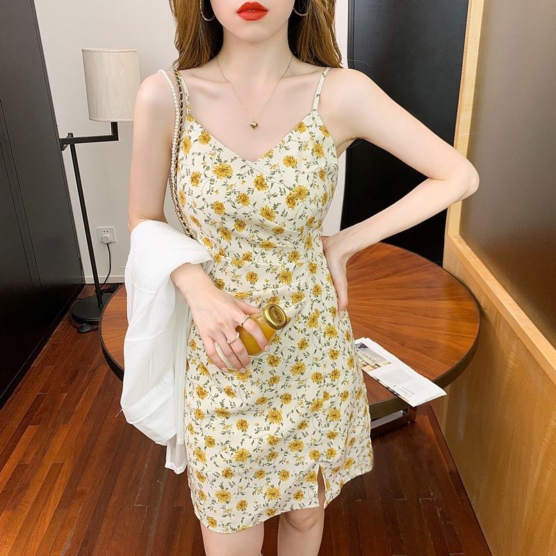 Phụ Nữ Mùa Hè Mới Phong Cách Hàn Quốc Váy Hoa Ngọt Ngào Và Thời Trang