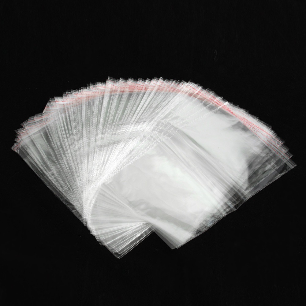 Set 100 túi bóng kính trong suốt cho dải dán tiện lợi