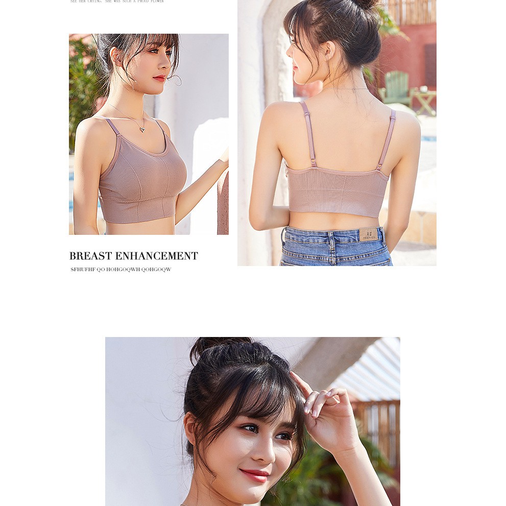 Áo bralette nữ áo bra thun cotton Tăm Hở Lưng Tập Gym 2 dây có chốt chỉnh cỡ PK15 | BigBuy360 - bigbuy360.vn