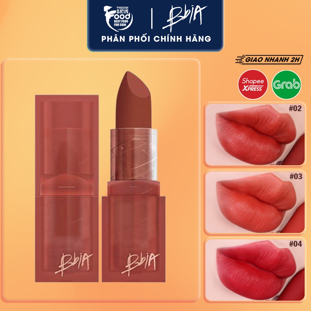 Son Thỏi Lì, Mịn Mượt Nhẹ Môi Bbia Last Powder Lipstick 3.5g