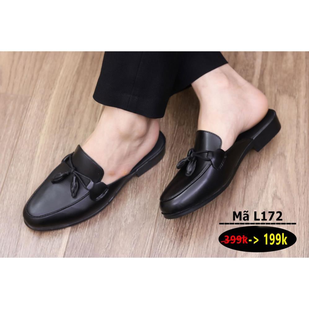 Sục Da Nam,Giày lười Hở Gót,Sục Nam Xả Kho Giá Gốc mã L172 | BigBuy360 - bigbuy360.vn