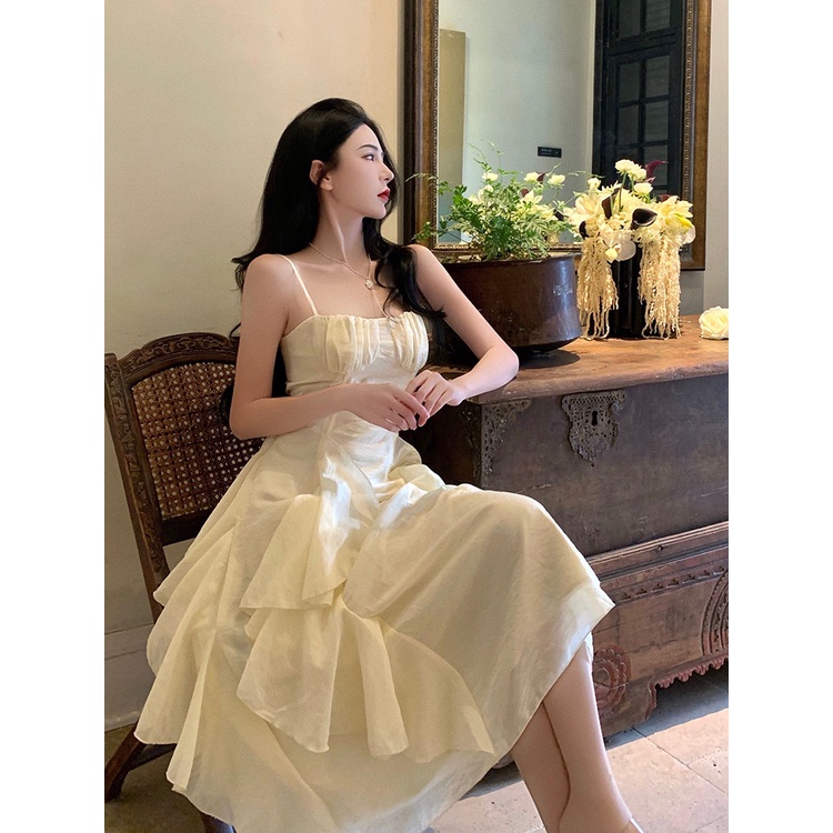 JaneQ Đầm tiểu thư nhẹ nhàng Vintage Bắc Âu