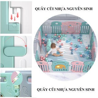 [ Thanh Lí Tặng Bóng và Thảm]Bộ Quây Cũi Nhựa Cho Bé  Kích Thước 180x145x64cm, Bộ Quây Cũi Nhựa Cho Bé Siêu Rẻ Hàng Đẹp.
