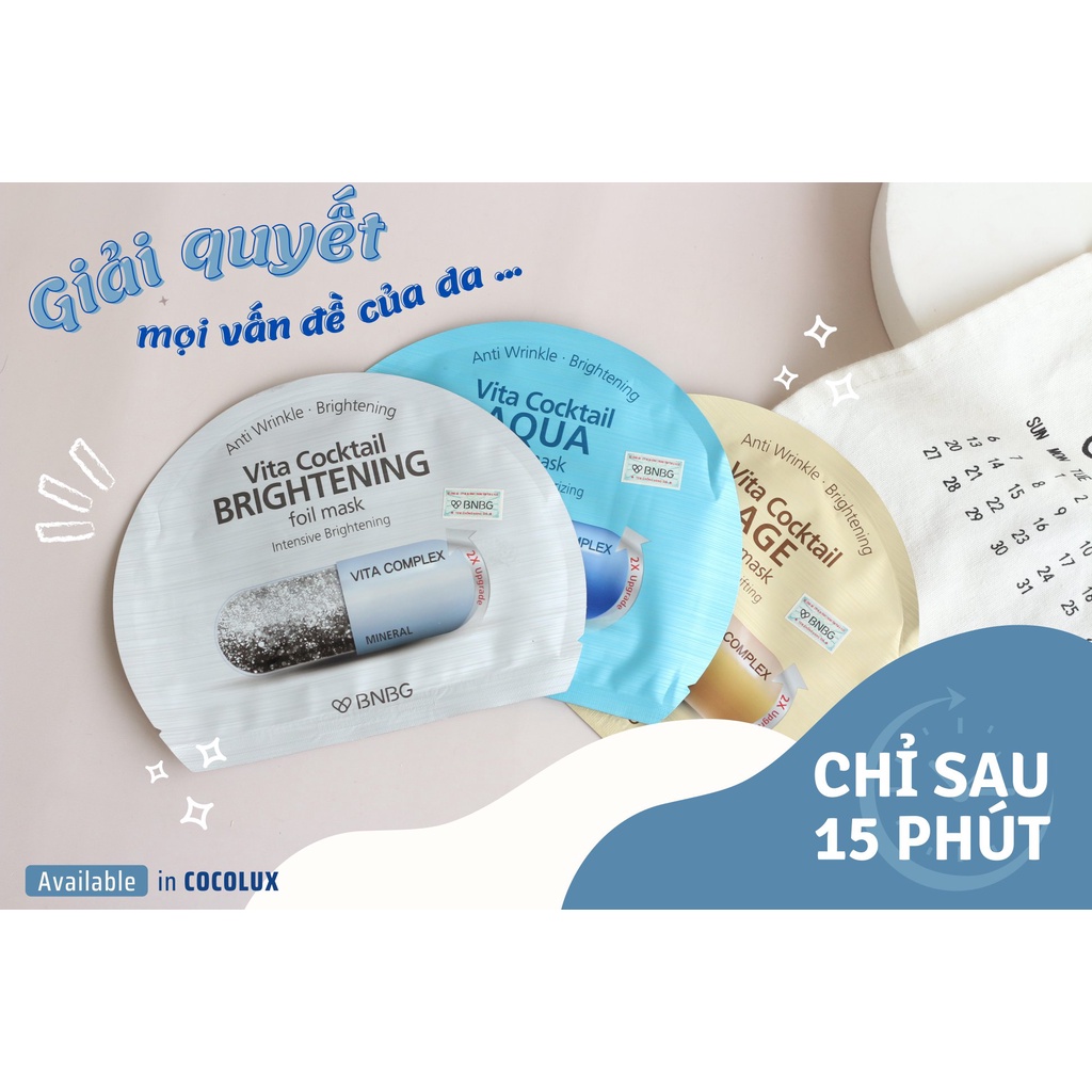 Combo 10 Mặt nạ giấy BNBG Vita Genic Jelly Mask 30ml Mix NPP Shoptido