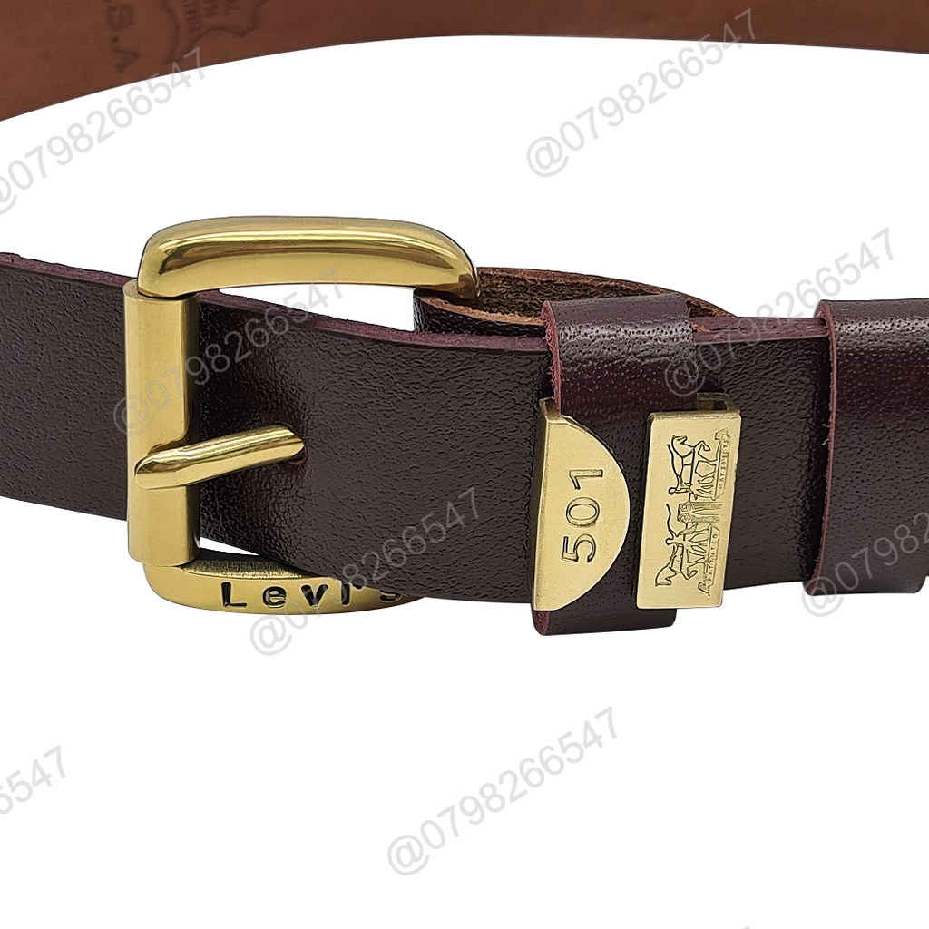 Dây nịt nam da bò thật DHM-344 | Mặt khoá kim tròn đầu đồng nặng nguyên khối | Bảo hành 12 tháng