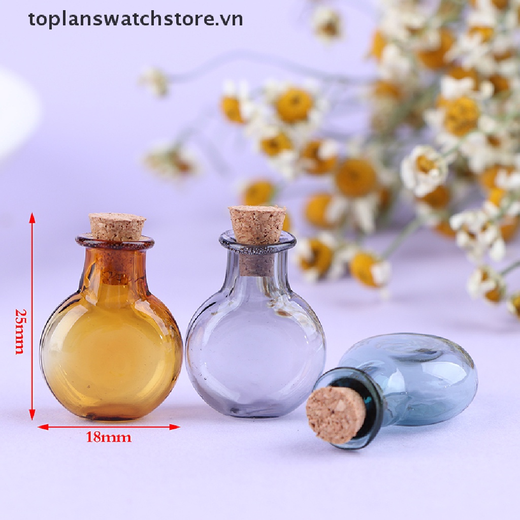 Set 2 Lọ Điều Ước Mini Bằng Thủy Tinh Có Nút Bần