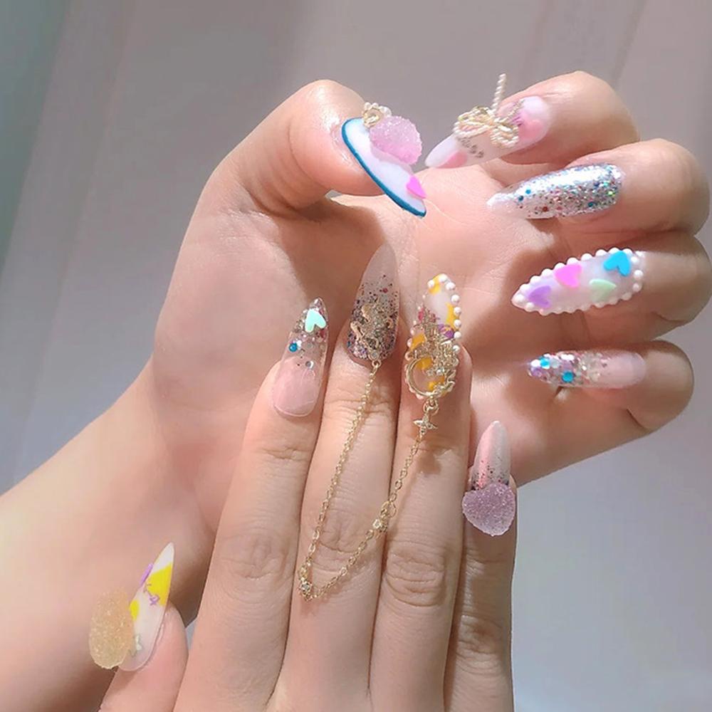 Set 2 Hộp Phụ Kiện Trang Trí Móng Tay CLEOES|Phụ Kiện Trang Trí Móng Tay Hình Bướm 3D Bằng Hợp Kim DIY