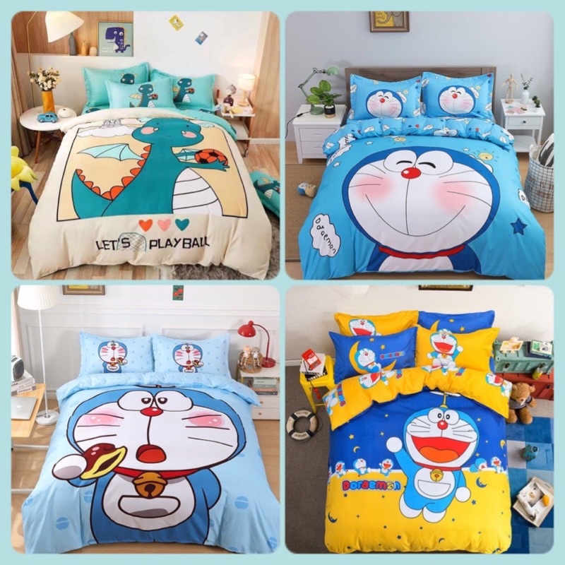 Bộ chăn ga gối 4 món cotton 3D đongs hộp siêu kute cho bé yêu
