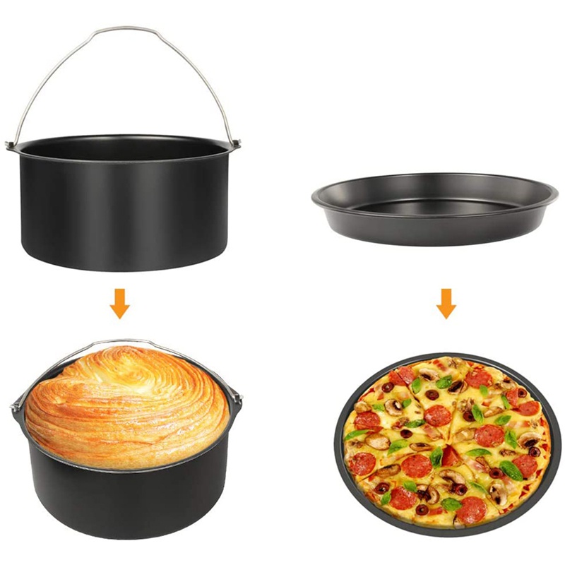 Set 2 Khay Nướng Bánh Pizza 7-Inch Chống Dính