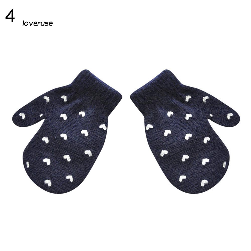 Găng tay len dày ấm áp hình ngôi sao dễ thương cho bé