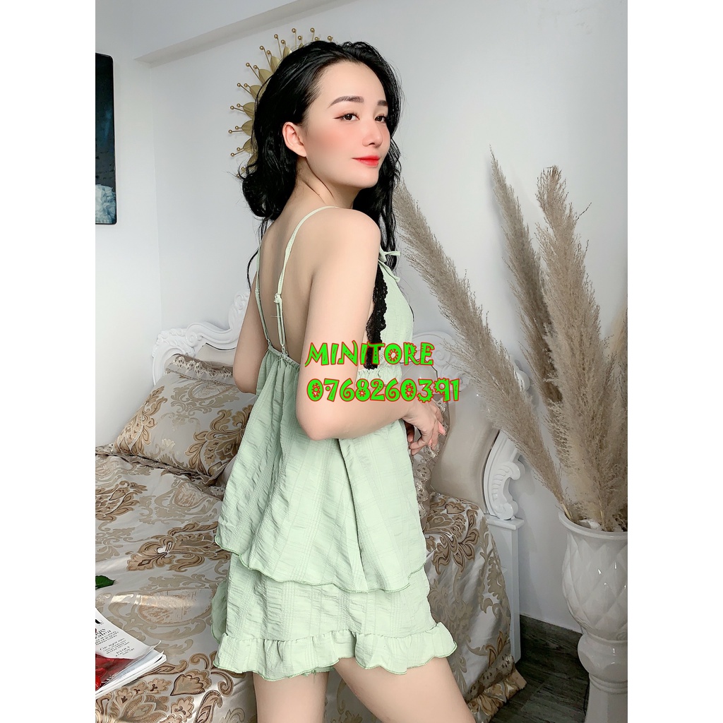 [55KG-85KG] BỘ ĐỦI BIGSIZE CÓ MÚT RỜI, CHẤT ĐỦI NHẸ NHƯNG MỊN MÁT MẶC BAO THÍCH - Bigsize đủi dây nơ