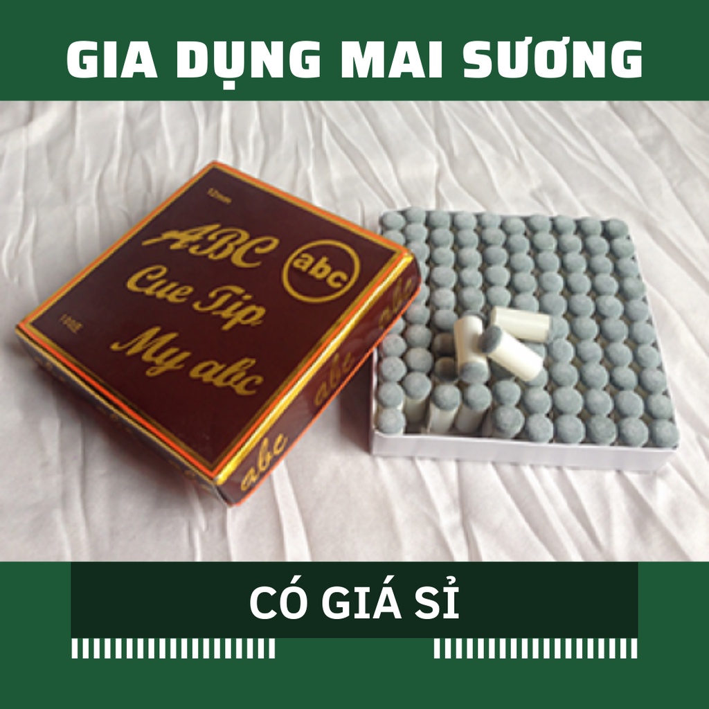 [Giá Sỉ] Hộp 100 Chụp Đầu Cơ BiDa Bi-a ABC 12mm Chuẩn Xịn