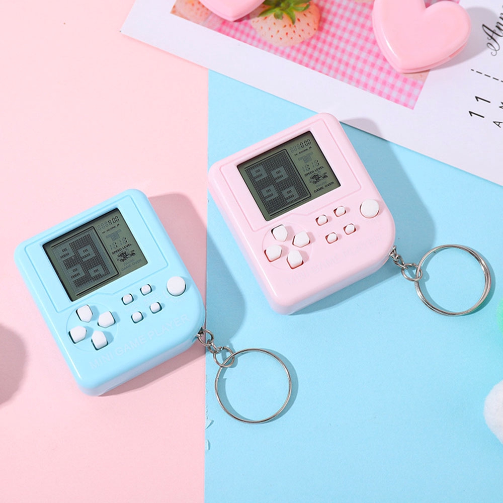 Máy Chơi Game Xếp Hình Mini Bỏ Túi Có Móc Khóa Kiểu Hoạt Hình Hoài Niệm
