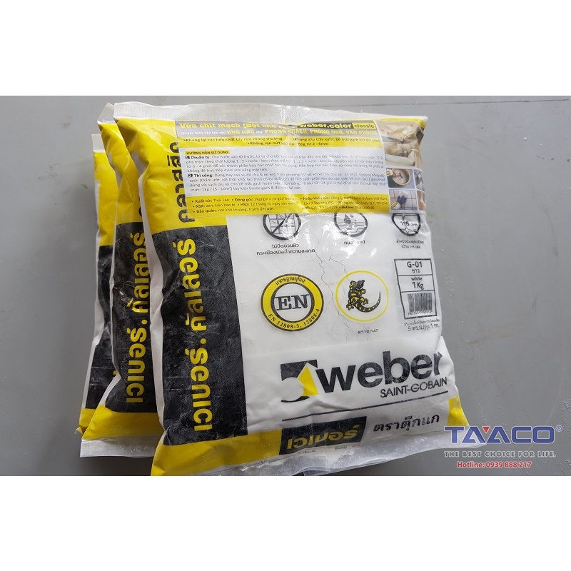 Bột chà ron màu trắng Thái weber
