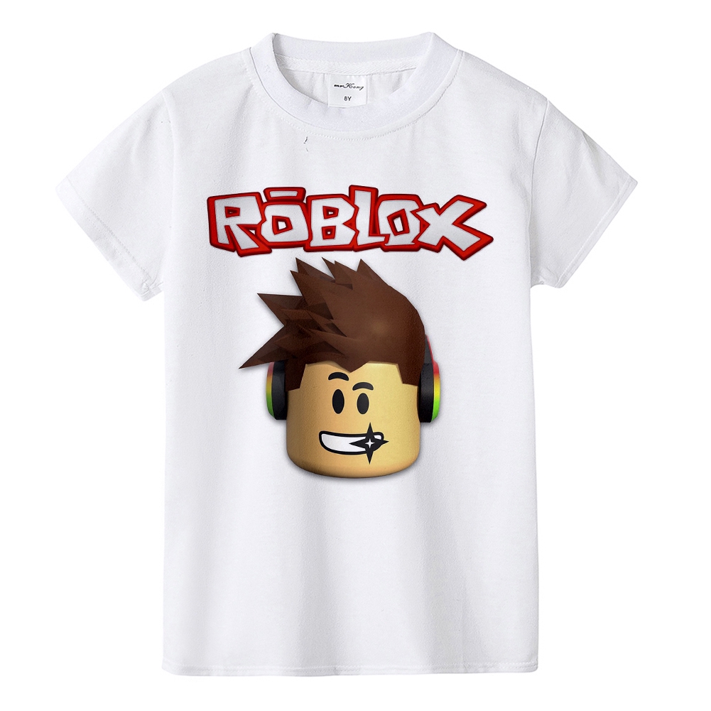 Áo thun cotton ngắn tay in hình cho bé trai B 'roblox