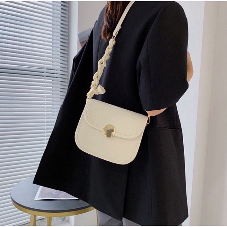 Túi đeo chéo nữ đẹp da mềm, túi xách nữ đeo chéo thời trang khoá tròn cute đi chơi