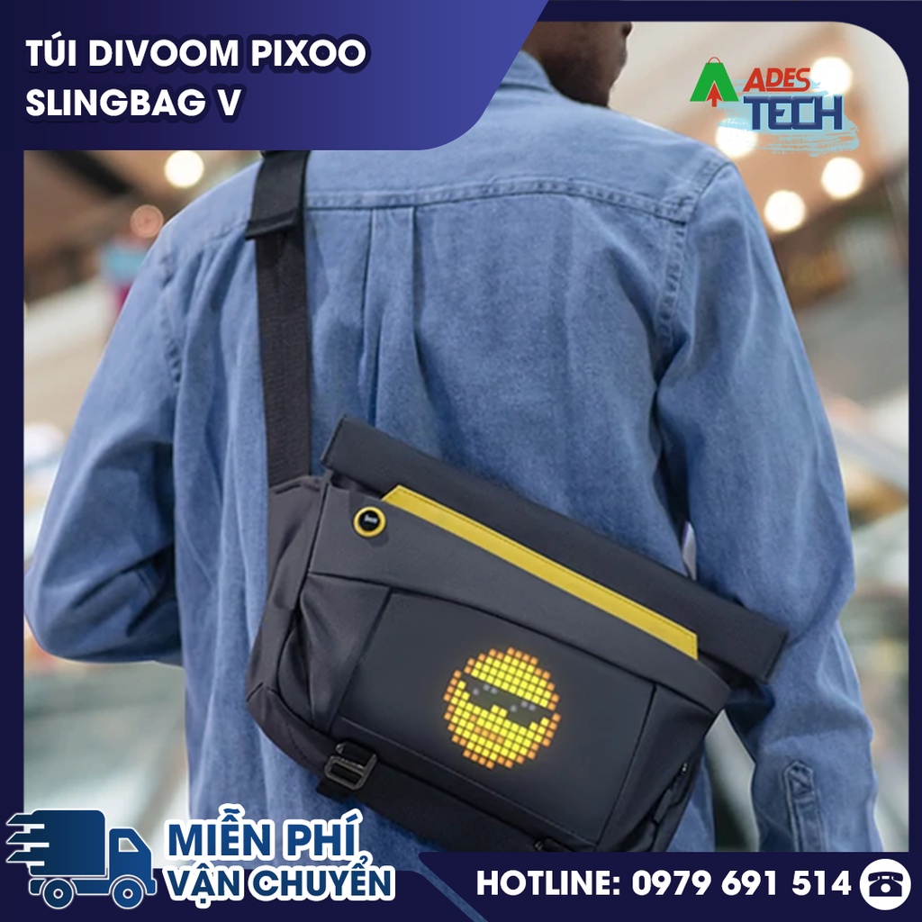 Túi Divoom Pixoo Slingbag V | Túi Đeo Thông Minh, Hiển Thị Màn Hình Led, App Divoom - NEW 2021