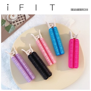 Set 2 Kẹp Uốn Tóc iFIT Làm Xoăn Gợn Sóng Màu Sắc Đơn Giản Phong Cách Hàn Quốc Cho Nữ