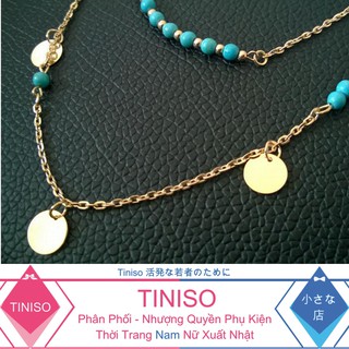 Vòng cổ đá hạt 2 tầng thời trang tiniso2030