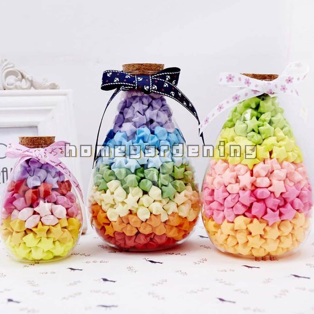 Set 90 Tờ Giấy Gấp Sao May Mắn Nhiều Màu Sắc