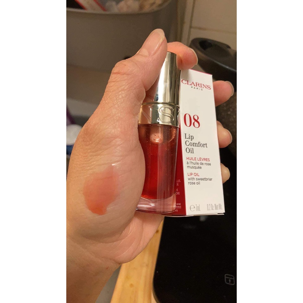 Son Dưỡng Môi Clarins Instant Light Lip Comfort Oil #08 cherry (7ml full size)