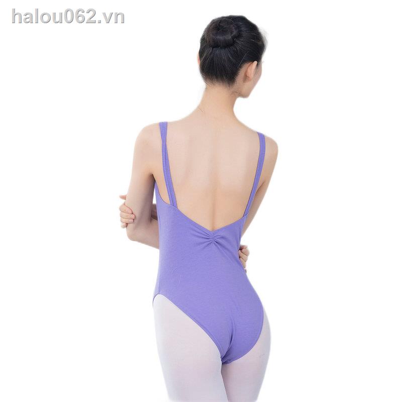 ✿Ready stock✿  Dance clothing jumpsuit women s double sling ballet practice clothing adult halter body gymnastics clothing art test basic training clothing