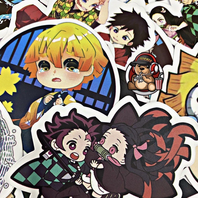 [50~100sticker] Sticker mẫu siêu Hot hình dán KIMETSU NO YAIBA không thấm nước dán mũ bảo hiểm, laptop, điện thoại ..