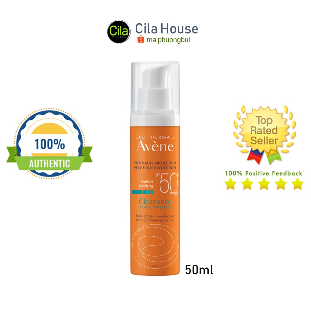 Kem chống nắng Avene Cleanance Solaire SPF 50 cho da mụn mẫu mới - Cila House