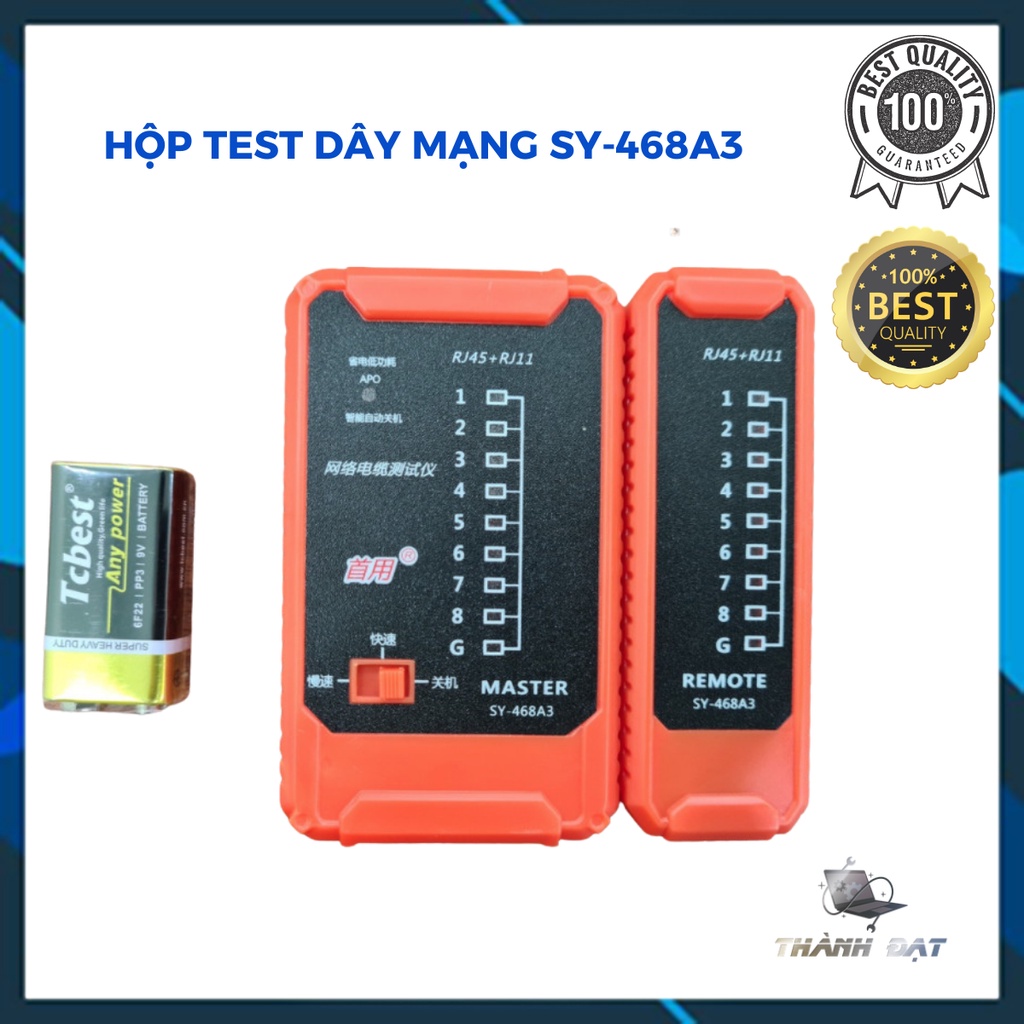 HỘP TEST MẠNG ĐA NĂNG MASTER SY-468A3 /SY-468 Tặng Kèm Pin 9V TCbest giá rẻ