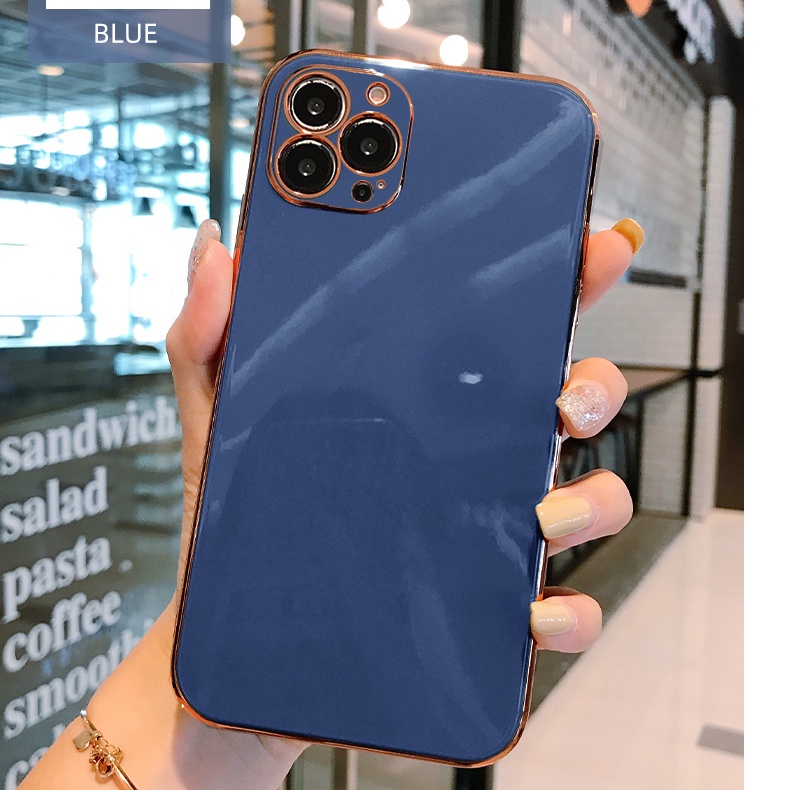 Ốp Điện Thoại Mạ Vàng Sang Trọng Cho iPhone 6 6S 6 Plus 6S Plus 7 Plus 8 Plus X XS Max 11 12 13 14 Pro Max 12 Pro Max SE 2020