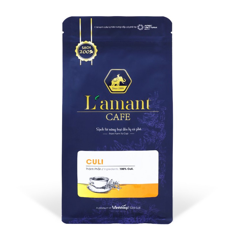 Cà phê rang nguyệt hạt Culi 250gr - L'amant Café Culi Espresso