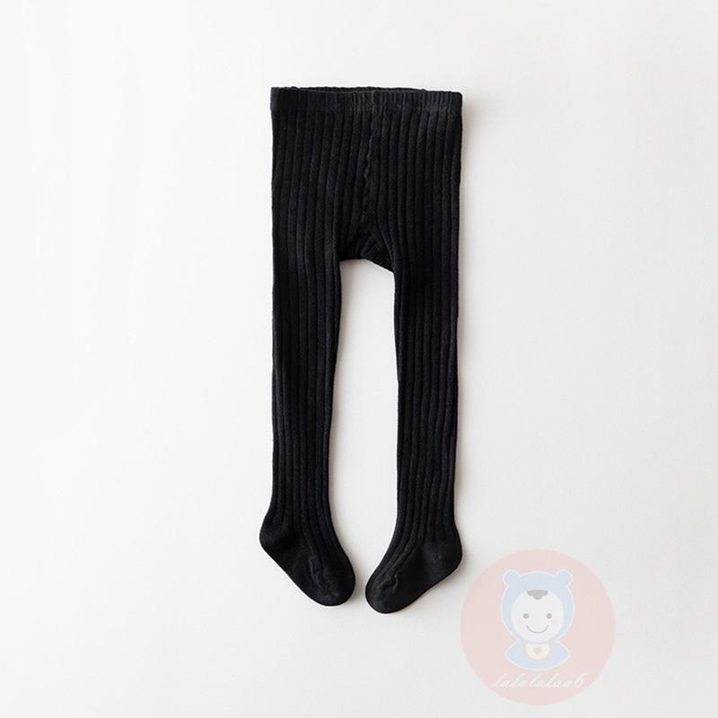 Laa6-infant Quần Tất Bé Gái Với Màu Trơn, Eo Thun Đôi Kim Pit Strip