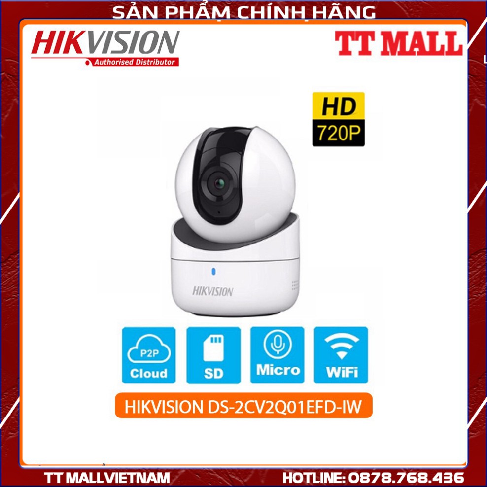 CAMERA IP ROBOT 1MP HIKVISION DS-2CV2Q01EFD-IW