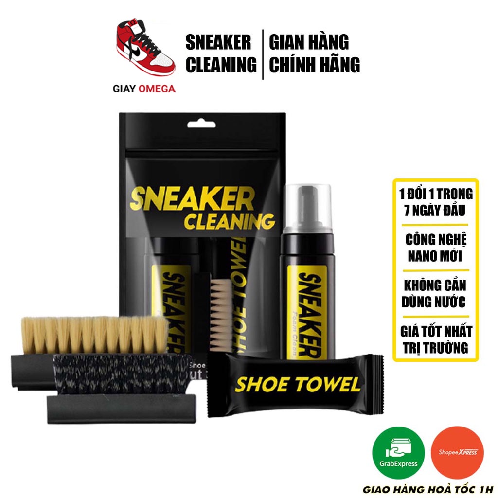 Bộ kit vệ sinh giày Sneaker Cleaning 150ml có kèm bàn chải và khăn