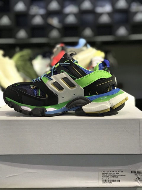 Balenciaga Synthetic White & Orange Track Sneakers Lyst