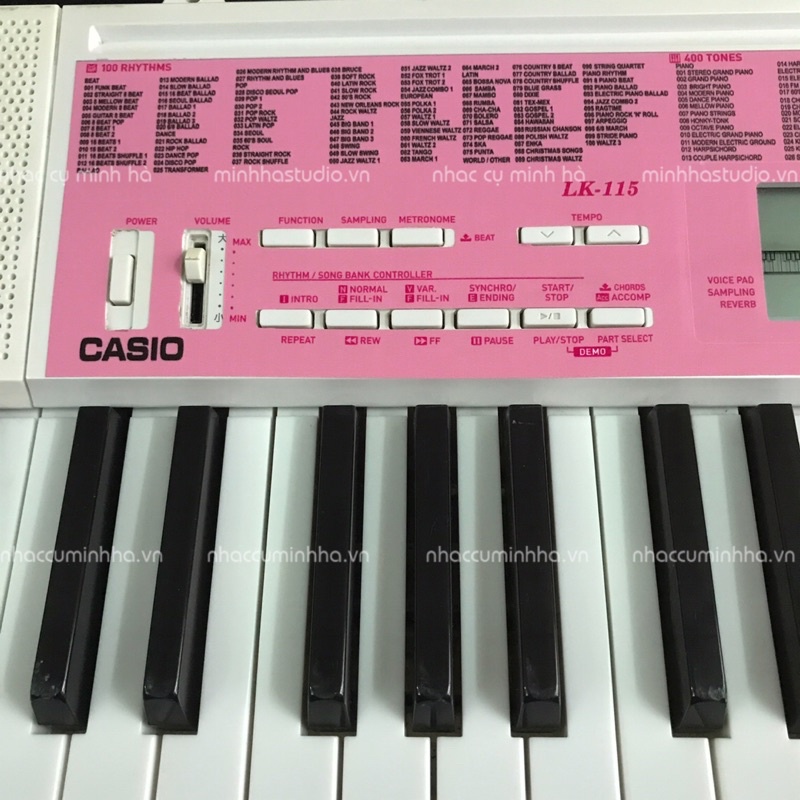 Đàn Organ Casio LK-115, đã qua sử dụng, phím cảm ứng đèn Led, âm thanh tuyệt hay