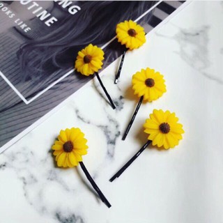 Kẹp Tóc, Cột tóc Hoa Cúc Vàng (kèm ảnh thật)